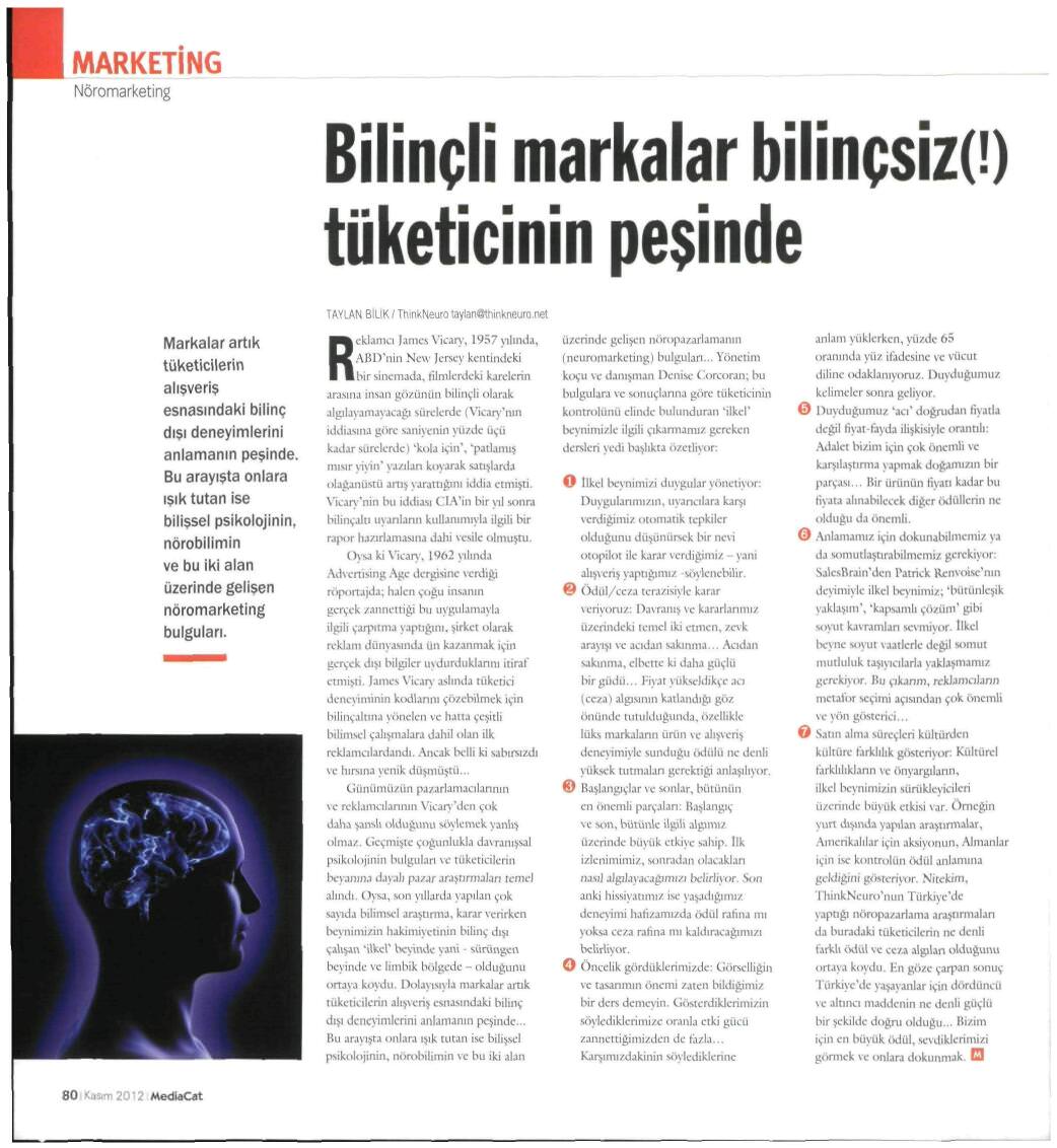 Beyin ve Satın alma arasındaki ilişki | Thinkneuro